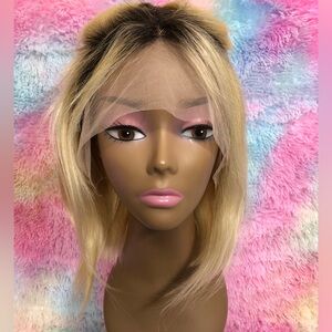 Lace Front Ombré To Blonde Wig 100% Human Hair 13x5x2 T-Part Bob